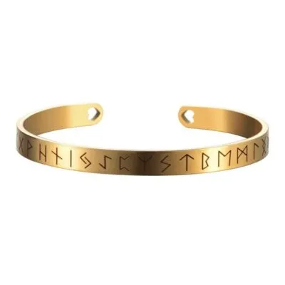 Bracelet Viking Runes Or Jaune