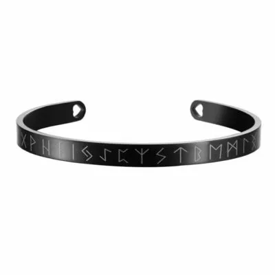 Bracelet Viking Runes Noir
