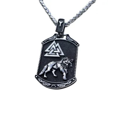 Collier Viking Loup & Valknut