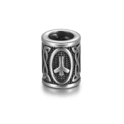 Perle En Acier Rune Algiz