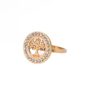 Bague arbre de vie rose