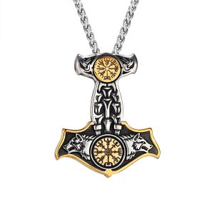 Collier Viking Mjolnir et Fenrir