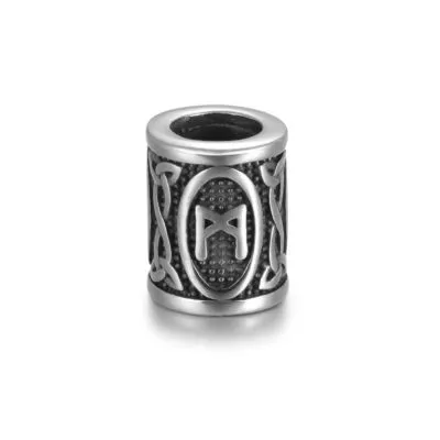 Perle en Acier Rune Mannaz