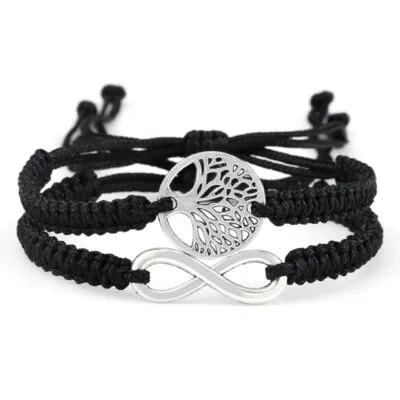 Bracelet arbre de vie en or noir