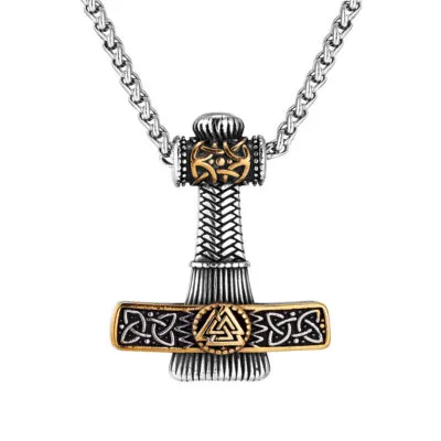 Collier Viking Marteau de Thor et Runes