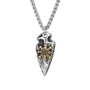 Collier Viking Flèche Et Rune