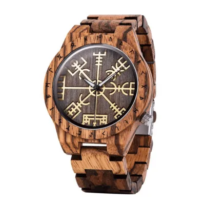 Montre Viking Vegvisir Bois Naturel