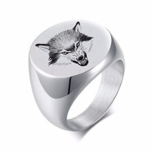 Bague Viking Loup Fenrir