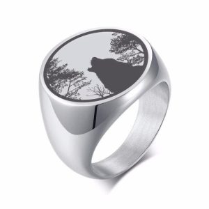 Bague Viking Loup Fenrir