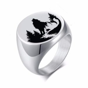 Bague Viking Loup Fenrir