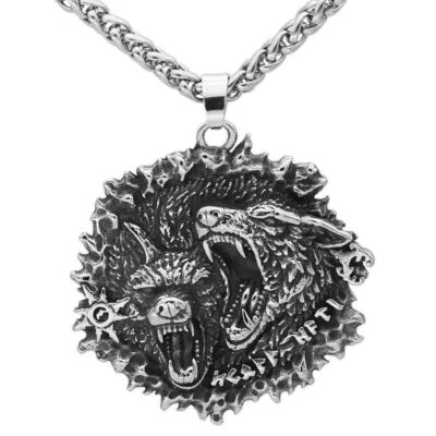 Collier Viking Loup Fenrir