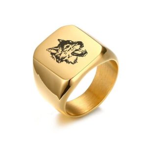 Bague Viking Loup Fenrir