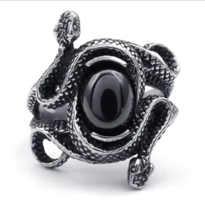 Bague Viking Serpent de Midgard