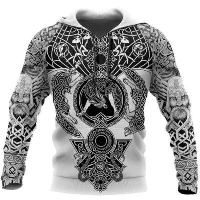 Sweat-shirt Viking Odin & Fenrir