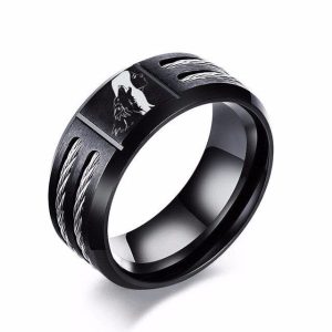 Bague Viking Loup Fenrir