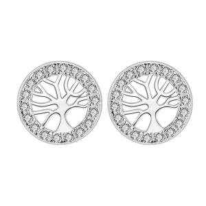 Boucles d&rsquo;oreilles arbre de vie en or doré