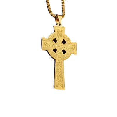 Collier Croix Celte Irlandaise Monumentale