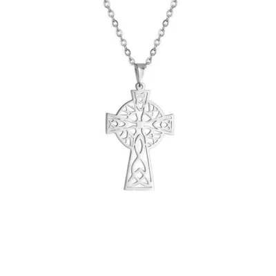 Collier Croix Druidique au Char Solaire