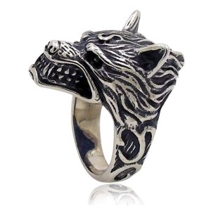 Bague Viking Loup Fenrir