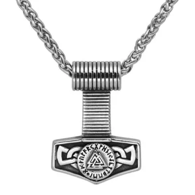 Collier Celtique Marteau de Thor Acier