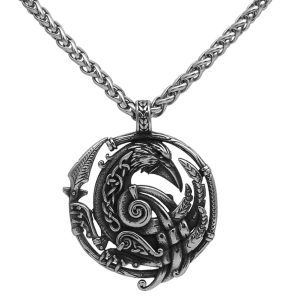 Collier Viking Corbeau