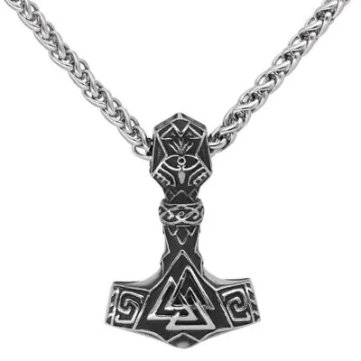 Collier Marteau de Thor Runes Valknut
