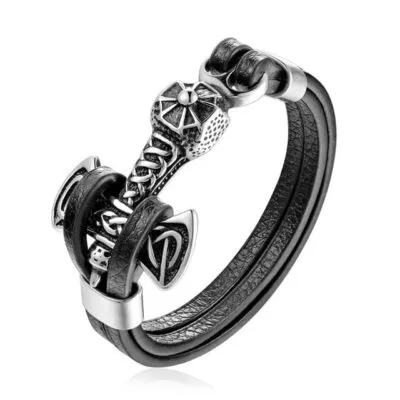 Bracelet Marteau de Thor en Relief