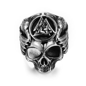 Bague Viking Odin & Valknut