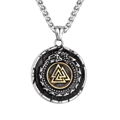 Collier Viking Serpent et Valknut