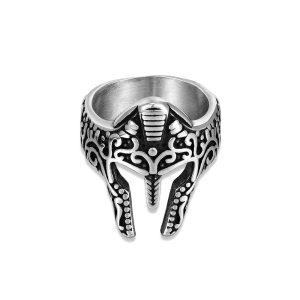 Bague Viking Casque Guerrier