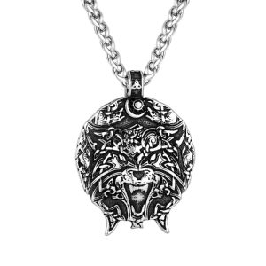 Collier Viking Loup Fenrir Hurlant