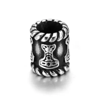 Perle en Acier Rune Mjolnir