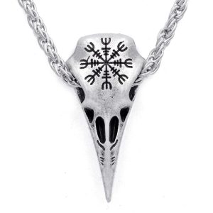 Collier Viking Heaume de corbeau
