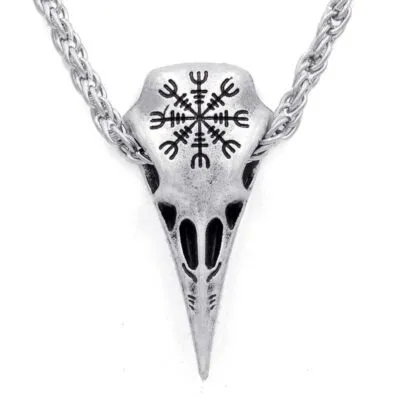 Collier Viking Heaume de corbeau