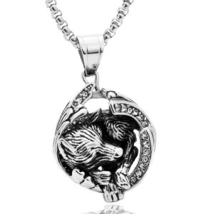 Collier Viking Loup Fenrir