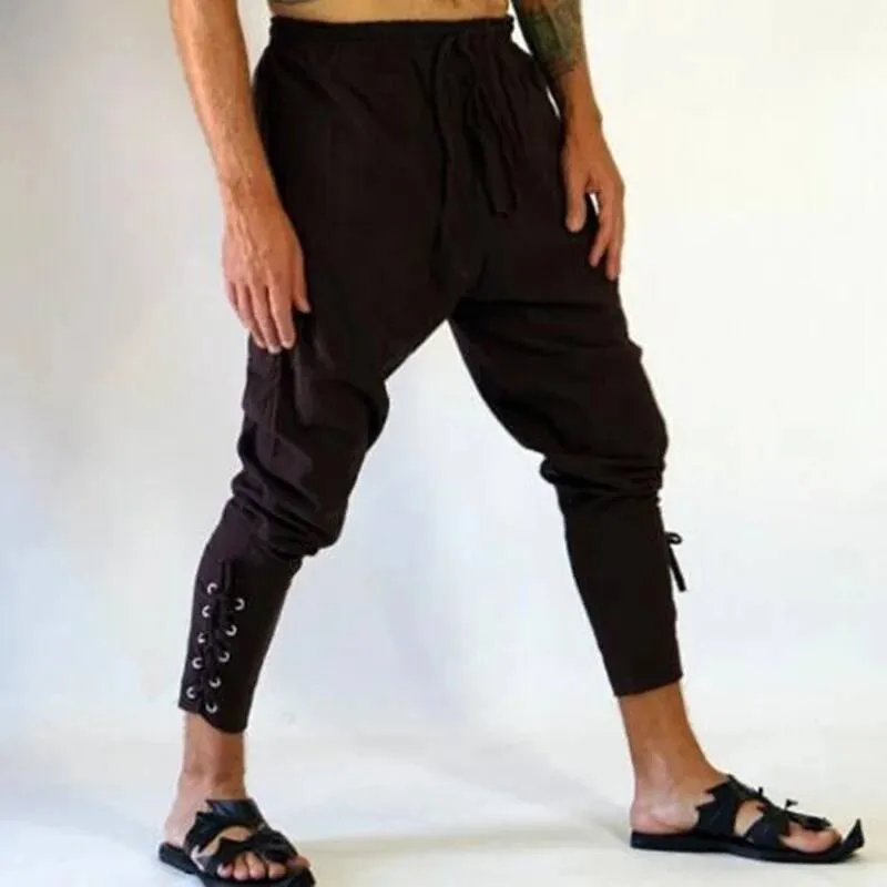 Pantalon viking homme bouffant à chevilles lacées : photo 2
